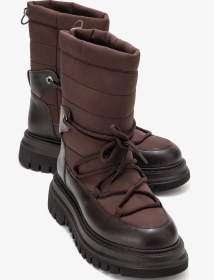 Resim Weld Kahverengi Cilt Kadın Kar Botu Kahverengi Deri 