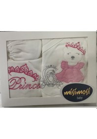 Resim Missimosi Princepembe 5 Li Zıbın Seti Hastane Çıkışı Pamuklu Pembe 