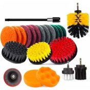 Resim Polhammobile Polham 22 Parça Koltuk, Duvar, Küvet Detaylı Temizlik Için Matkap Fırçaları,çok Amaçlı Temizlik Seti 