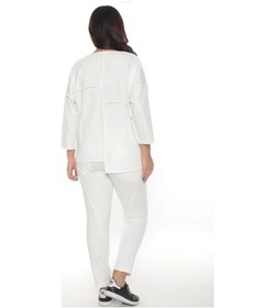 Resim Lady Majestic Cotton 1. Kalite Büyük Beden Özel Tasarım Eşofman Takımı Vizon 