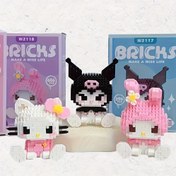 Resim 1 adet Sanrio Karakter Tuğla Model Kiti - Masaüstü Dekorasyon Figürleri - Eğitici Puzzle, Doğum günleri ve Noel için yaratıcı hediyeler, Noel için en iyisi 