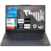 Resim Lenovo ThinkPad E16 Gen1 21JQS1TTZXZi709 i5-1335U 40 GB 512 GB SSD 16" W11P WUXGA Dizüstü Bilgisayar 