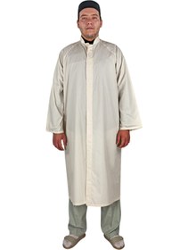 Resim Erkek Namaz Cübbesi Namaz Kıyafeti Krem 