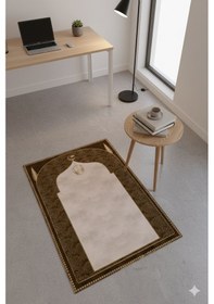 Resim Forever Aldora Seccade Diz Ağrıtmayan Yumuşak Halı Seccade Ve Namazlık Yeşil 