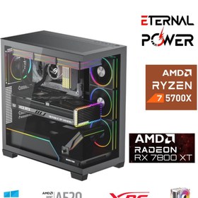 Resim ETERNAL POWER RYZEN 7 5700X 32G DDR4 1TB M.2 RX7800XT A520 T650W 