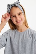 Resim Babygiz Kız Pamuklu Penye, Kaymaz, Terletmez, Ultra Hafif Esnek Fiyonk Bağlamalı Saç Bandı Bandana 