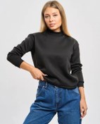 Resim Stil'nyj Garderob Sweatshirt Kapitoneli Oversize 263523608 Siyah 