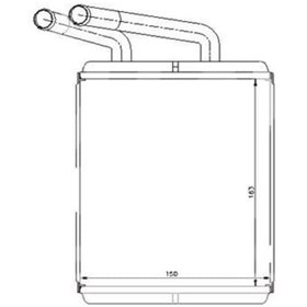 Resim ORIS KHY029042 Kalorifer Rdayatörü Brazing H100 Kamyonet 163X148X42 