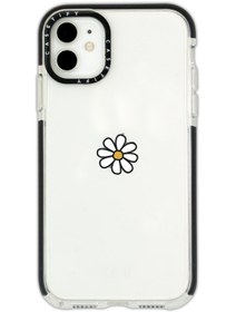 Resim mooodcase Iphone 12 Casetify Papatya Desenli Anti Shock Premium Silikonlu Siyah Kenar Detaylı Telefon Kılıfı 