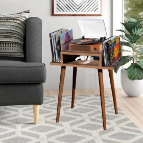 Resim Rmd Shop Plak ve Pikap Sehpası 2 Li Barok Ahşap Ayaklı 