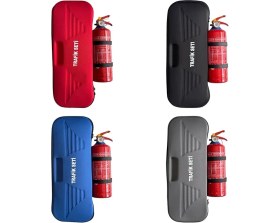 Resim Misda Store Kırmızı Ekonomik Eva Trafik Seti ve 1 kg Yangın Tüpü 4 Yıl Etiketli Tüvtürk Onaylı Araç Trafik ve Ilk Yardım Seti 