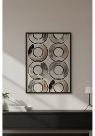 Resim Huhuli Ahşap Siyah Çerçeveli Wabi Sabi Koleksiyon Tablo Huhu755 