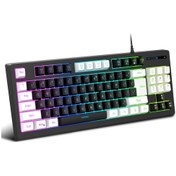 Resim Yunboo "hxsj A877 Rgb Aydınlatmalı 87 Tuşlu Kompakt Oyun Klavyesi - Mekanik Hisseli, Usb Bağlantılı" 