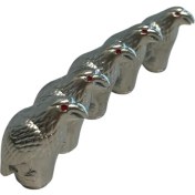 Resim Kartal Kafası Gümüş Renk 5 Li Sibop Kapağı 