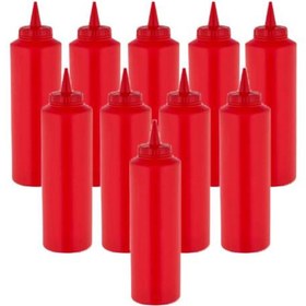 Resim GastroPlast GPS-250 10 Adet Kırmızı Fişek Sosluk 250 ml 