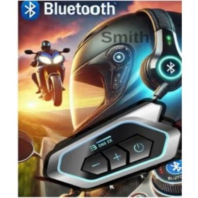 Resim Bilic D60 2x Motosiklet Kask Kulaklığı Bluetooth Intercom Rgb Işıklı 2 Intercom Bağlantılı 