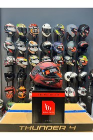Resim Genel Markalar KASK MT THUNDER 4 SV LUMİNENCE D5 MAT KIRMIZI 