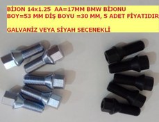 Resim Bmw Bijonu M14x1.25 Dış Boyu 30mm - Aa=17mm Galvaniz Veya Siyah Siyah 5 ADET FİYATIDIR