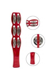 Resim Temel Plastik Çubuk Tef 6 Zilli Kırmızı 26 Cm 