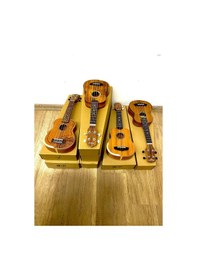 Resim Soprano Boy Masif Maun Ağacı Üst Karma Ukulele-Kılıf-Pena 