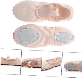 Resim SHERCHPRY 1 Çift pembe terlik kızlar için bale ayakkabıları bayanlar terlik bayan ev terlikleri cep ayakkabı çan dans ayakkabıları yoga yumuşak tabanlı ayakkabılar tabanlar uygulama ayakkabı 
