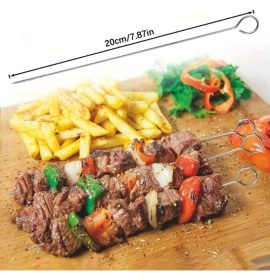 Resim Tbl Dekor 10'lu Paslanmaz Çelik Şiş Seti (20 Cm) - Airfryer &amp; Mangal 