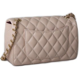 Resim Nas Bag Kadın Çapraz Çanta Kapitone Zincir Detaylı Pudra Nova Pudra 