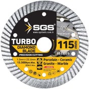Resim Sgs Turbo Elmas Kesici İnce Hassas Kesim 115x1.2 mm. 