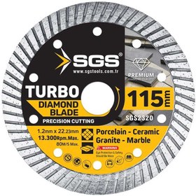 Resim Sgs Turbo Elmas Kesici İnce Hassas Kesim 115x1.2 mm. 