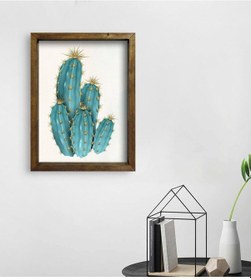 Resim Bk Gift Kaktüs Tasarımlı Doğal Masif Ahşap Çerçeveli Tablo 45X65C (551120062) 