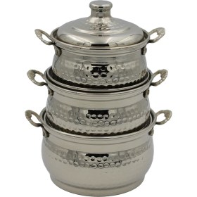 Resim Turna Bakır Mini Güveç Tencere 3'lü Takım El Dövme Nikel TURNA8184-2 