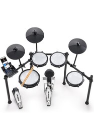Resim Hepta Collection Alesis Nitro Kit - Elektronik Davul Seti, Dijital Bateri, Sessiz Mesh Pedli, 10 İnç Çift Bölgeli Tra 