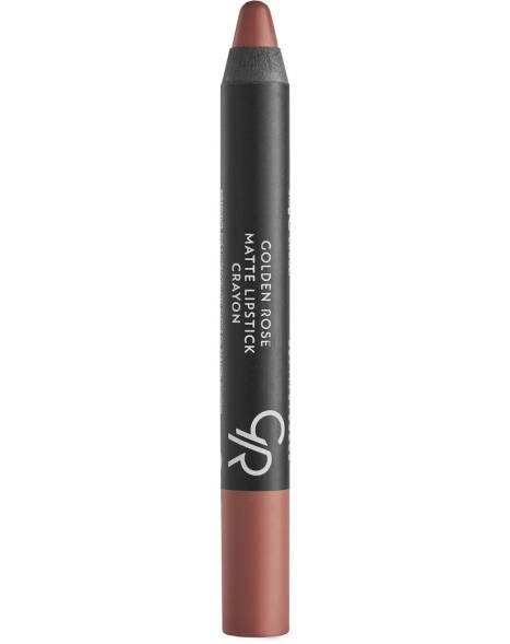 GOLDEN ROSE Matte Lipstick Crayon - 14 Dark Beige Fiyatı ve Özelliklerı - Badem