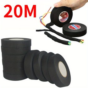 Resim 2 Rulo/20m 15mm Elektrik Yalıtım Bandı | Isıya Dayanıklı Bağlama Bantı | Otomotiv Kablo Demeti Koruma Su Geçirmez Siyah Çok Amaçlı Tape 
