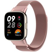 Resim AyrStore Omr Redmi Watch 3 Metal Mıknatıslı Kordon - Rose 
