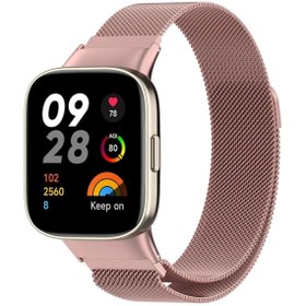 Resim AyrStore Omr Redmi Watch 3 Metal Mıknatıslı Kordon - Rose 