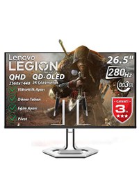 Resim Lenovo Legion Pro 68CFGACBTK 27Q-10 27" 0.03MS 280Hz 2xHDMI-DP FreeSync Pre Pro 2K QHD 2560X1440 Pivot QD-OLED Monitör 
