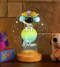 Resim Çocuk Hediyesi Astronot Gece Lambası, Astronot Kişiye Özel Doğum Günü Hediyesi, Astronot Led Lamba Aydınlatması 