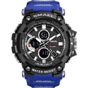 Resim Hanyang Mavi Erkek Saat Askeri Suya Dayanıklı Smael Rahat Spor LED Bilek Saatler Erkek Için Relogio Dijital 1802D Relogio Masculino Izle (Yurt Dışından) 