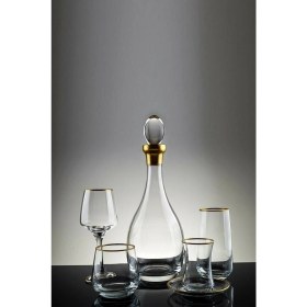 Resim 12 Kişilik 61 Parça Çeyiz Seti, Altın Yaldız, Su Takımı, Beyaz 