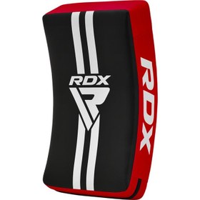 Resim RDX GKS Jel Takviyeli Tekme Lapası Profesyonel Muay Thai, MMA ve Kick Boks Darbe Yastığı Siyah/Kırmızı 