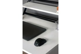 Resim Lich Metal Ayaklı Katlanır Çalışma Masası Beyaz | Raflı Laptop Sehpası | Çizim ve Ders Masası 