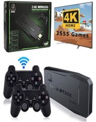 Resim 4K Destekli Atari 2.4G Uyumlu Kablosuz Çift Kol Atari Retro 20.000 Üzeri Oyun Game Stick 