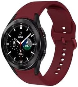 Resim Samsung Galaxy Watch 4 5 Pro 6 7 Seri 40 44mm Classic 42 43 45 46 47mm Uyumlu Kavisli Silikon Kordon Mürdüm 