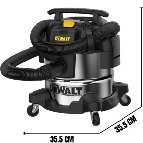 Resim Dewalt DXV25S 1050W 25LT Paslanmaz Islak ve Kuru Elektrikli Süpürge 