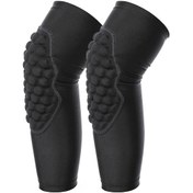 Resim Jeemson Çocuklar İçin Siyah Basketbol Futbol Spor Koruyucuları - Dikişli Diz Ve Dirsek Korumaları Çift Seti Yl Siyah 