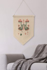 Resim Salon Duvar Dekoru, Pinterest Oda Dekoru, Boho Kanvas Flama Askılı Duvar Örtüsü Ve Süsü NO:472 - Renkli - 17 / 30 x 40 