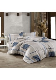 Resim Kristal by Taç Nevresim Takımı Atlas Mavi Tek Kişilik 