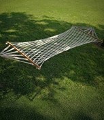 Resim Pikas Tek Kişilik Polyester İpli Çift Sarım Çift Örgülü Hamak 