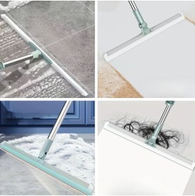 Resim ForWhat Büro Ev Ofis Hijyeni için Teleskopik Oynar Başlı Cam Zemin Çekçek Aparatı 